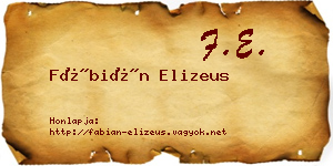 Fábián Elizeus névjegykártya